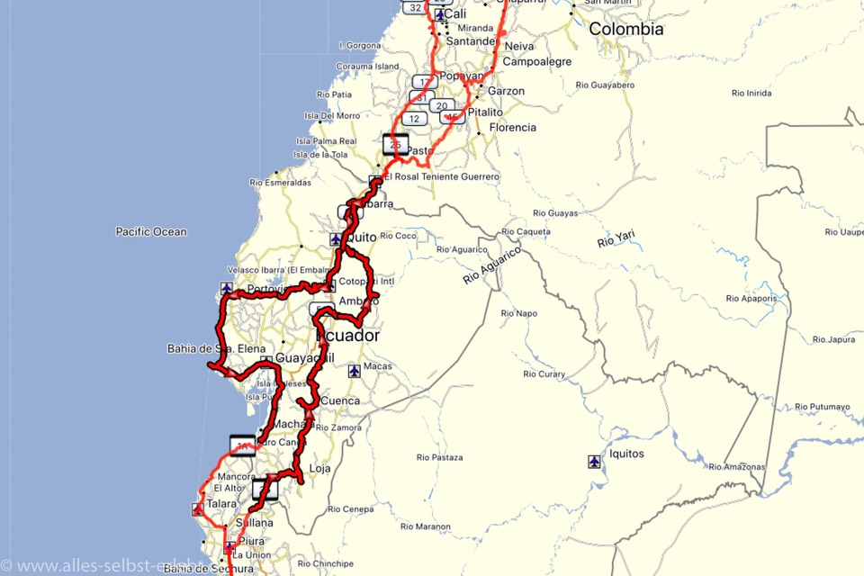 Route Ecuador